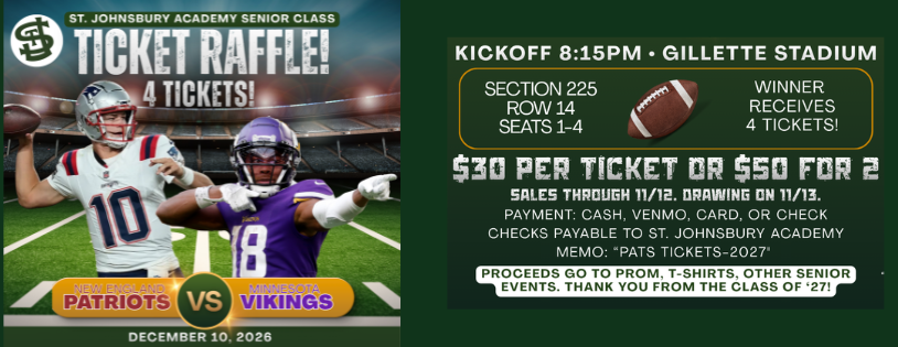 Class of 2027 New England Patriots Raffle